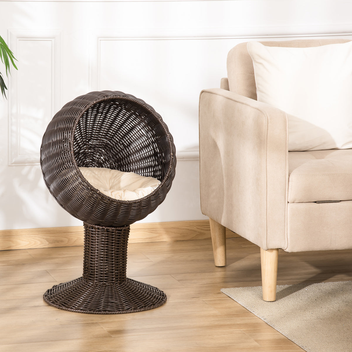 Elevated Cat Bed with Rotatable Pod – Cozy Kitty Oasis for Ultimate Comfort - Nook & Nest