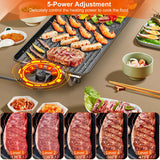 Electric BBQ Grill Griddle, Non Stick Table Top - Nook & Nest