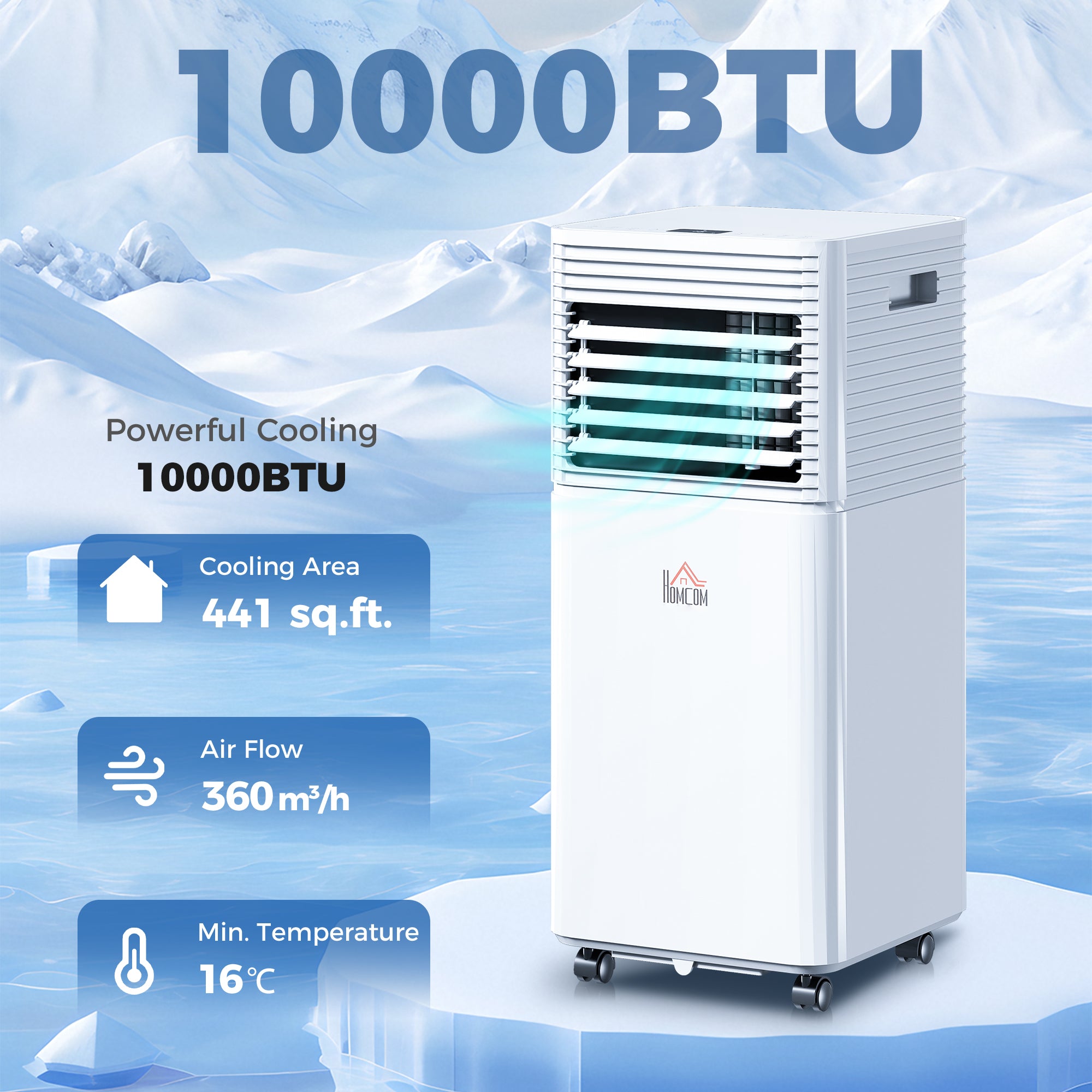 Stay Cool This Summer with the 10,000 BTU Portable Air Conditioner - Powerful Cooling & Dehumidifying - Nook & Nest