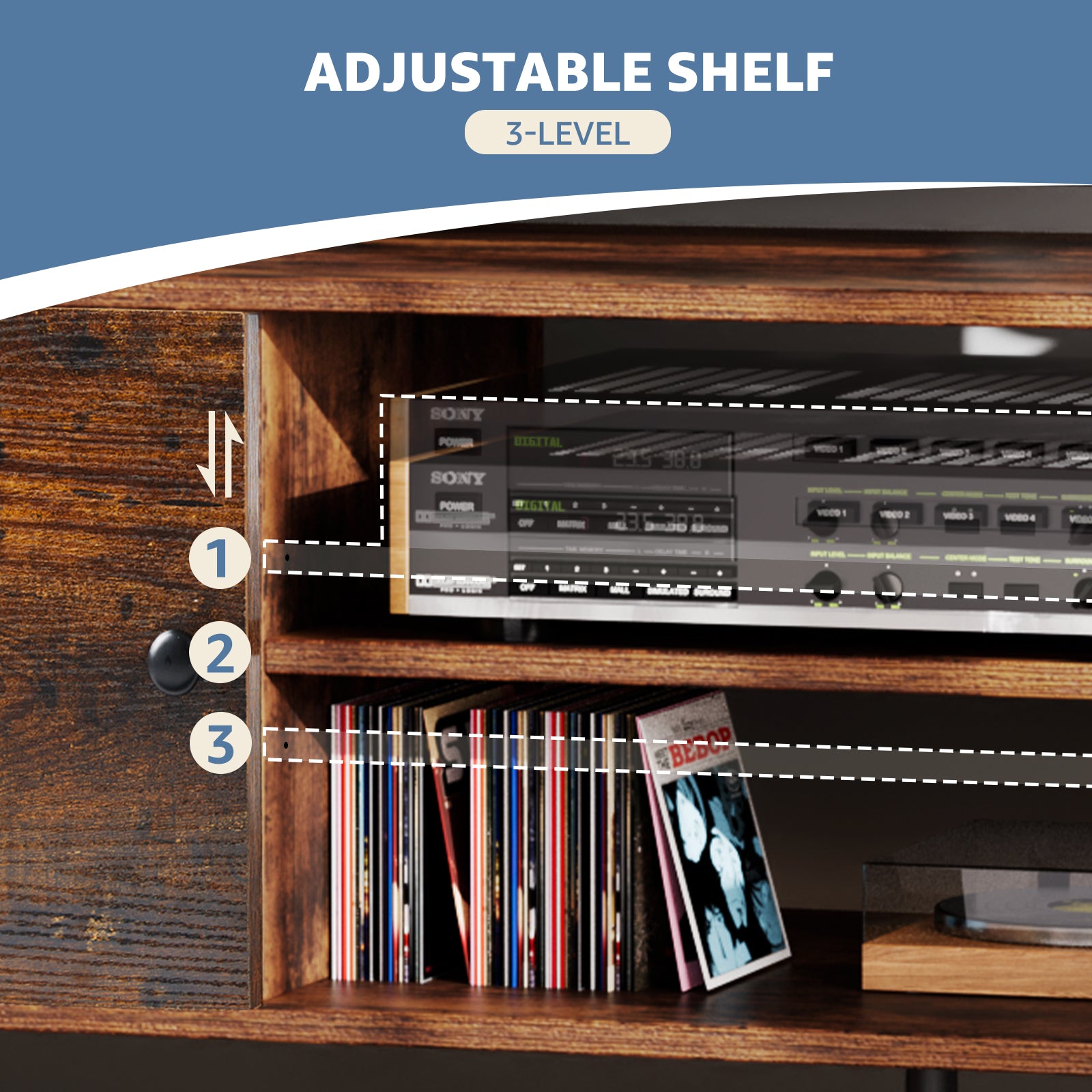 Modern TV Cabinet with Storage, Suitable For Home Living Room Office TV Cabinet - Nook & Nest