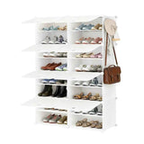 Stackable Shoe Storage Cabinet with Doors – 6-Tier or 8-Tier, Dust Pro - Nook & Nest