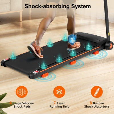 NEW Treadmills For Home, 2.5HP Quiet Folding Treadmill With Heart Rate Sensor, 300lbs Weight Capacity, 7.5MPH, Incline Treadmill With USB Charge Station Bluetooth Speaker, 6 Shock-Absorbing - Nook & Nest