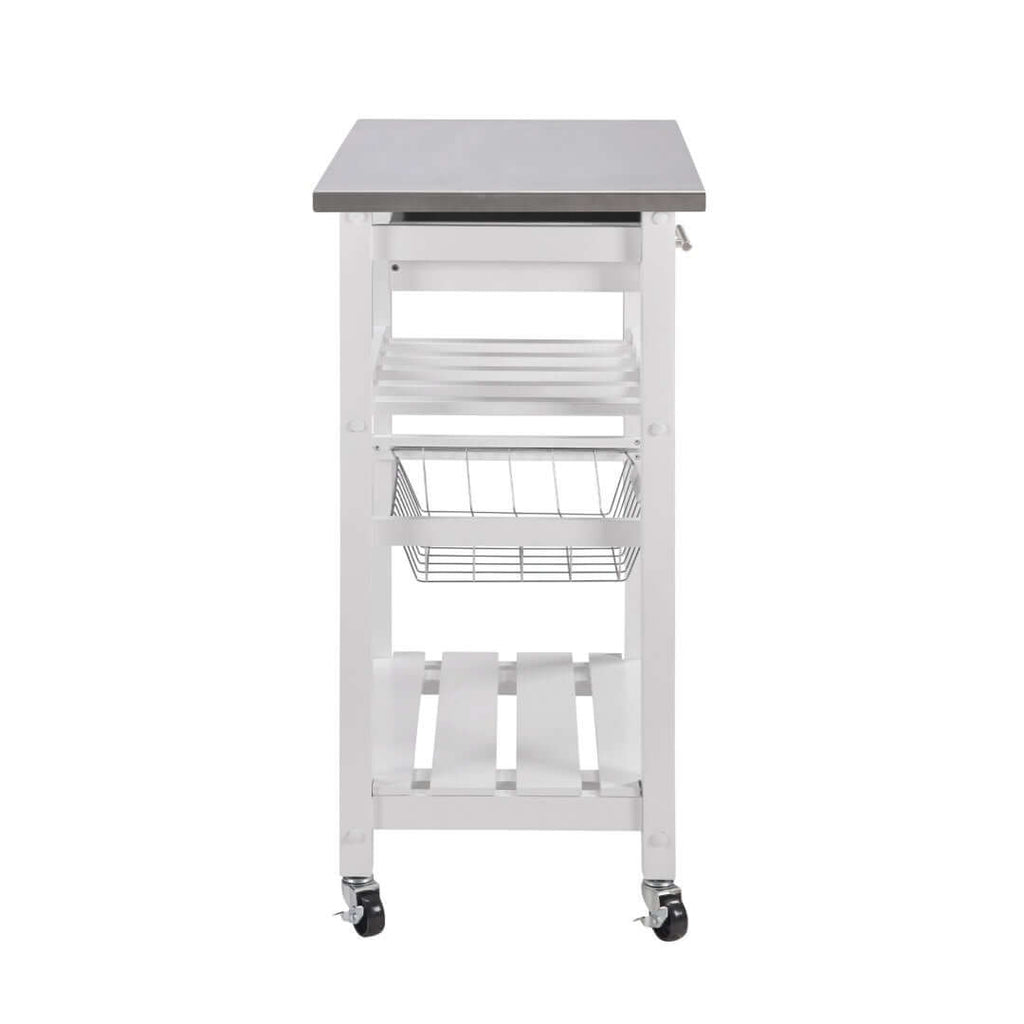 Transform Your Cooking Experience with Our Stainless Steel Rolling Kitchen Cart - Nook & Nest
