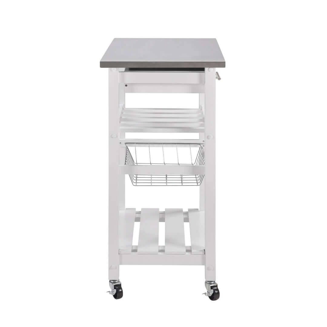Transform Your Cooking Experience with Our Stainless Steel Rolling Kitchen Cart - Nook & Nest