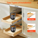Birch Wood Pull-Out Cabinet Drawer – Soft-Close, Dovetail Joint, 60 lb - Nook & Nest