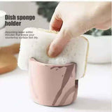 Diatom Mud Sink Caddy for Sponges and Scrubbers, Brown or Gray - Nook & Nest