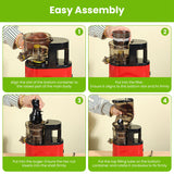 1Pc Cold Press Juicer Machine 300W Electric Slow Masticating Juicer For Whole Vegetable And Fruit With Reverse Function 2 Containers Cleaning Brush Clear Marks Easy Cleaning Fedex Shipping - Nook & Nest