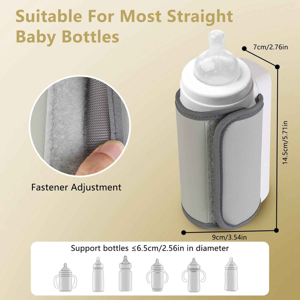Portable Baby Bottle Warmer – USB Rechargeable, 6 Heating Levels