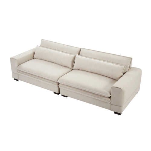 Transform Your Space with Our Mid-Century Modern Beige Sofa – Comfort Meets Style - Nook & Nest