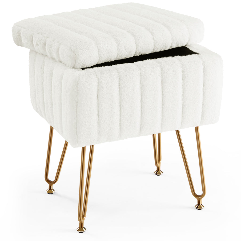 Dressing Stool And Chair With Storage Space - Nook & Nest