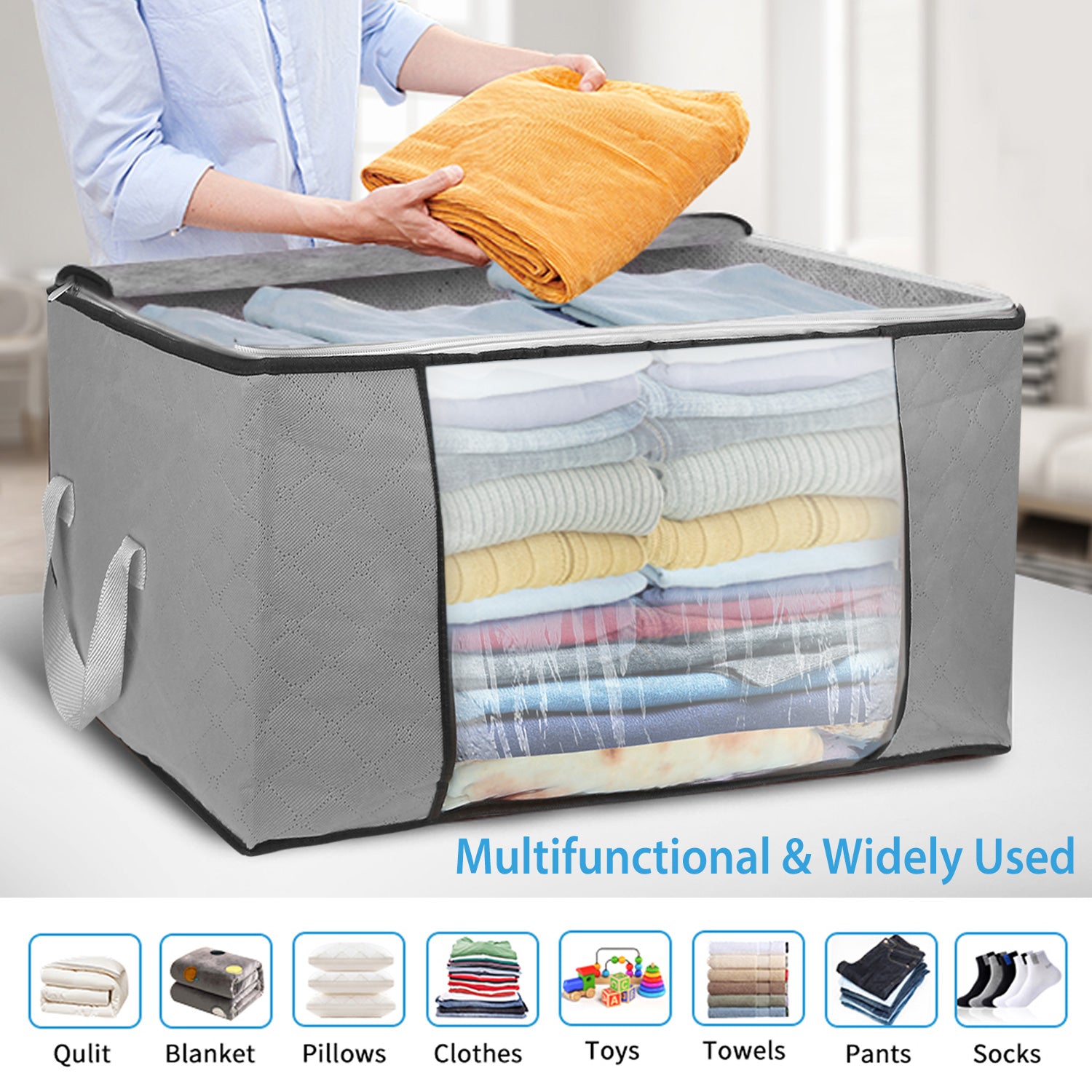 Effortless Organization with Large Capacity Clothes Storage Bags - 90L for All Your Needs - Nook & Nest