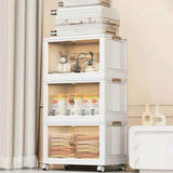 Foldable Storage Bins – 3-Pack, Magnetic Door, 360° Wheels, Clear Pane - Nook & Nest