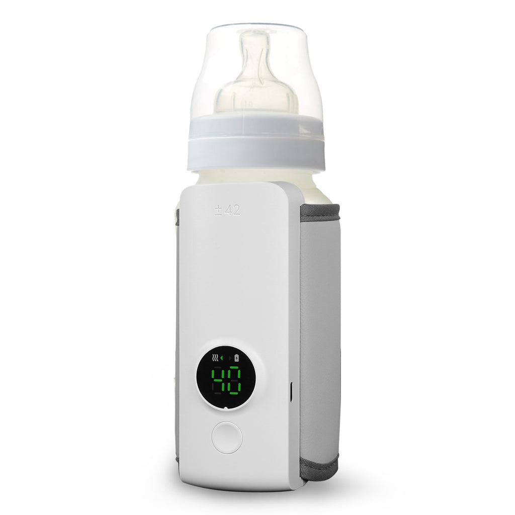 Portable Baby Bottle Warmer, Milk Formula Warmer For Travel With 6 Heating Levels USB Rechargeable Keep Milk Warm For 5 Hours No Bottle Included - Nook & Nest