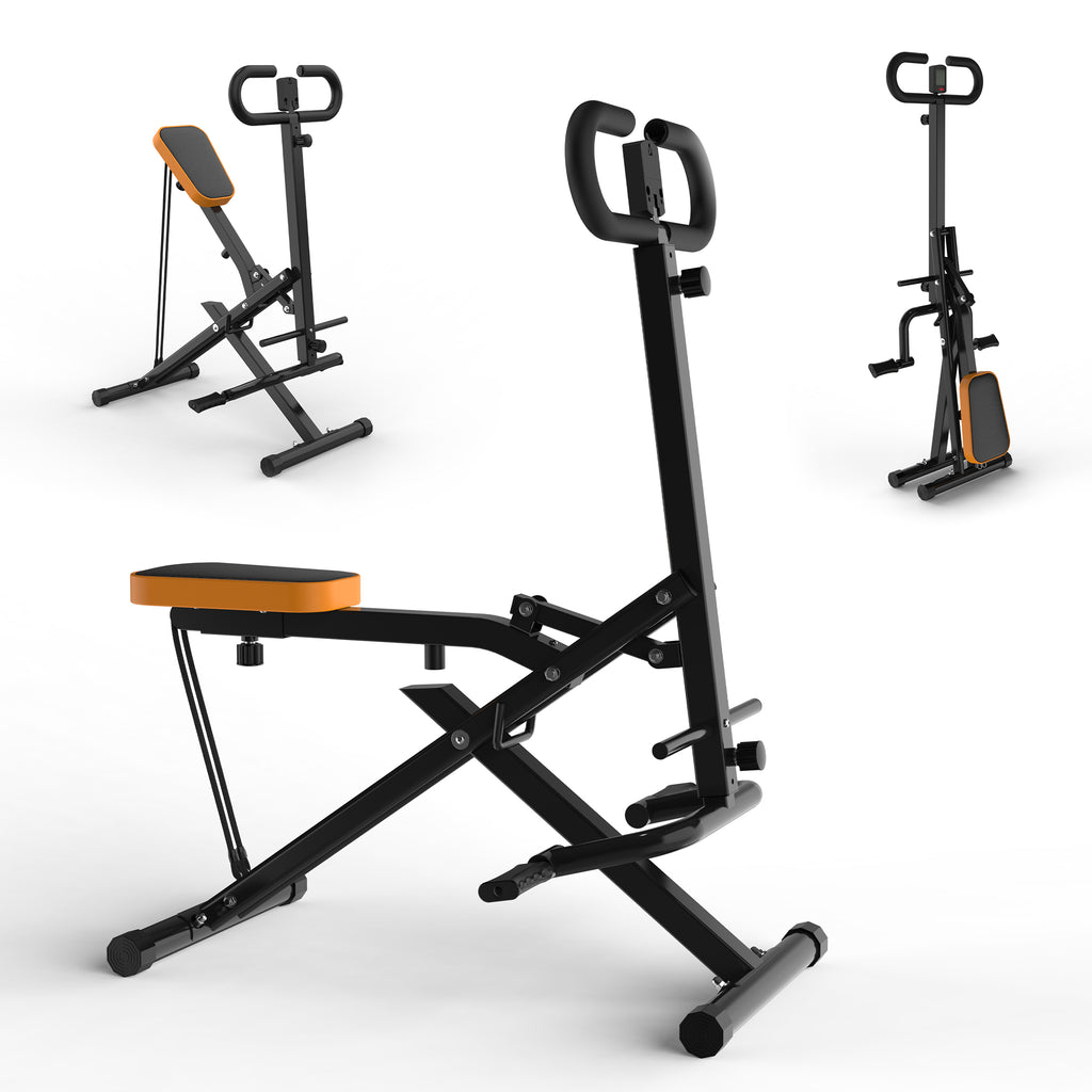 Squat Machine For Home, Assist Trainer For Glutes Workout Foldable With Resistance Bands, For Botty Glutes Butt Thighs, Ab Back Leg Press Hip Thrust For Home Gym Fitness-Black - Nook & Nest