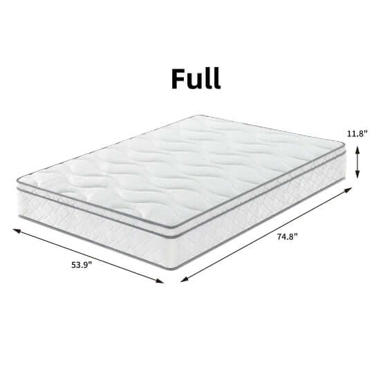 Elevate Your Comfort with Our 12 Inch Hybrid Mattress with Gel Memory Foam - Nook & Nest