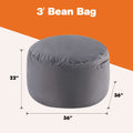 Ultimate Comfort Giant Bean Bag Chair with Washable Cover & Handy Side Pocket - Nook & Nest