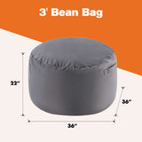 Giant Bean Bag Chair with Washable Cover, 36 or 48 in - Nook & Nest