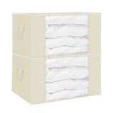 Large Clothes Storage Bags – 90L, Clear Window, Dual Zipper (Set of 2) - Nook & Nest