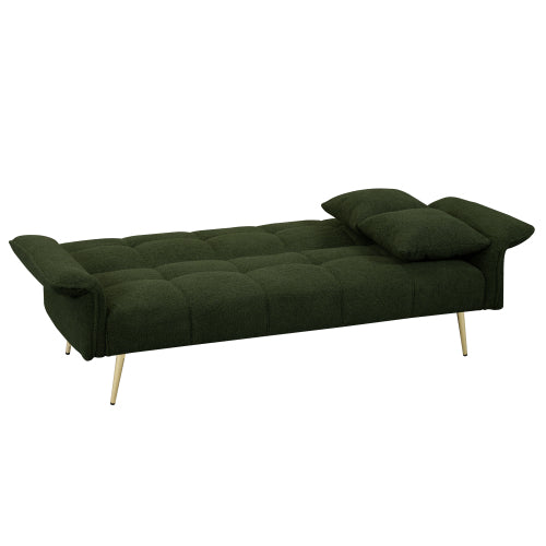 70.1 Inches Futon Sofa Bed, Convertible Double Sofa Bed With Folding Armrests For Living Rooms And Small Spaces - Nook & Nest