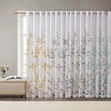Grey Burnout Sheer Curtain Panel, 50 × 84 in - Nook & Nest