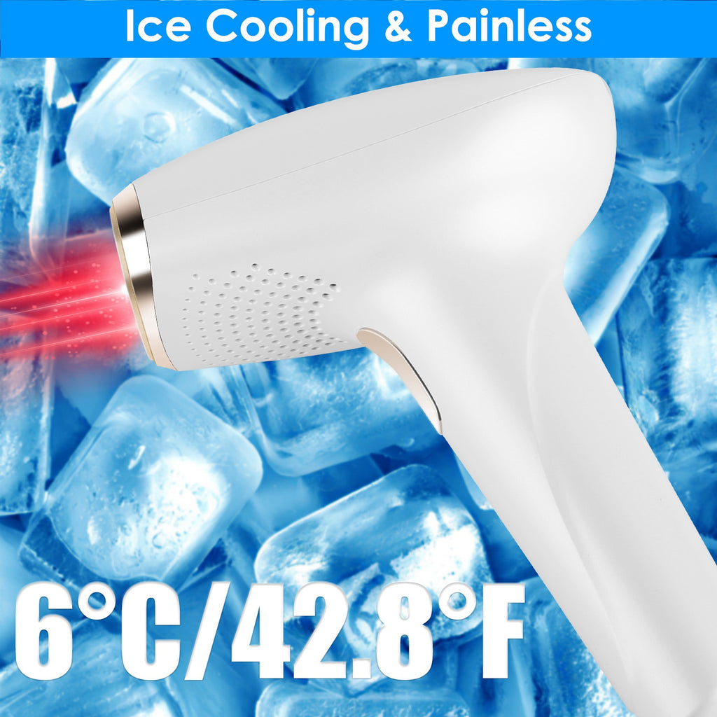 3 In 1 Ice Cooling Laser Hair Removal Device Painless Permanent At-Home IPL Hair Removal With 999,999 Flashes 9 Energy Levels 2 Modes For Armpits Legs Arms Bikini Line - Nook & Nest