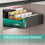 Pull-Out Cabinet Drawer Organizer – Carbon Steel, 55 lb Capacity, No-D - Nook & Nest