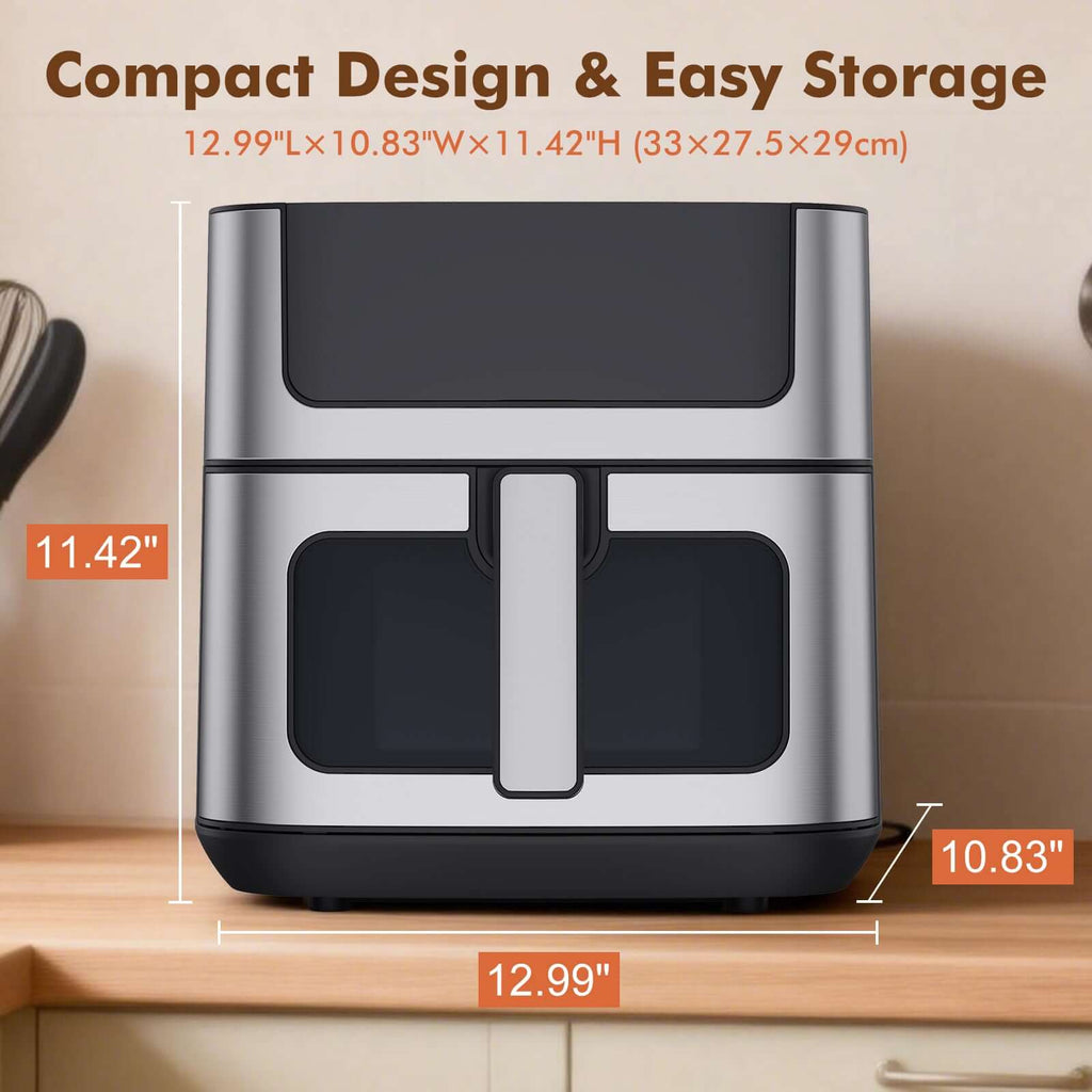 Experience Hassle-Free Cooking with the 6.7 QT Air Fryer with Viewing Window - Nook & Nest