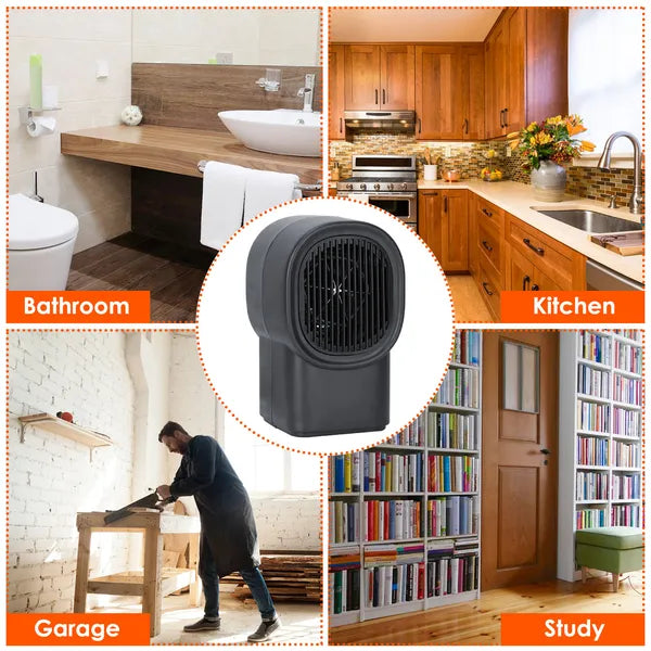 Portable Electric Space Heater - 400W Mini Desktop Fan Heater for Ultimate Comfort - Nook & Nest