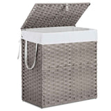 Woven Rattan Laundry Basket with Lid – 90L or 110L, Foldable, Removabl - Nook & Nest