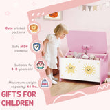 Kids Toy Storage Chest with Safety Hinges – Slow-Close Lid, Flat Lid S - Nook & Nest