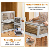 Foldable Storage Bin with Lock & Wheels – 70 Qt, Multiple Access Doors - Nook & Nest