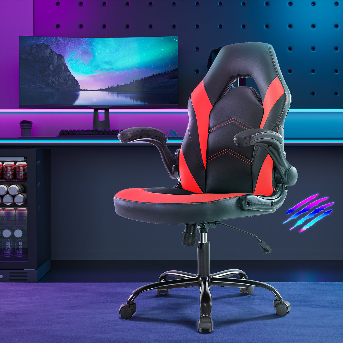 Elevate Your Comfort with Our Ergonomic Gaming Chair - PU Leather Swivel Office Chair - Nook & Nest