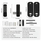 Mechanical Keyless Entry Door Lock, 14 Digit Keypad, Outdoor Gate Door Locks Set With Surface-mounted Latch, Water-proof Zinc Alloy, Keypad And Knob, Easy To Install, For Garden, Garage, Yard - Nook & Nest