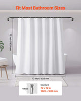 White Waffle Shower Curtain, 72 × 72 in, 240 GSM - Nook & Nest