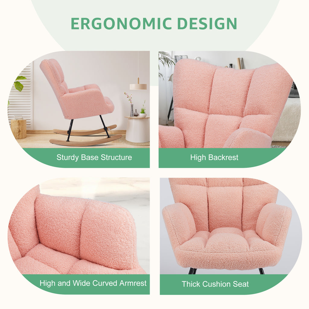 Teddy Fabric Gliding Rocking Chair - Nook & Nest
