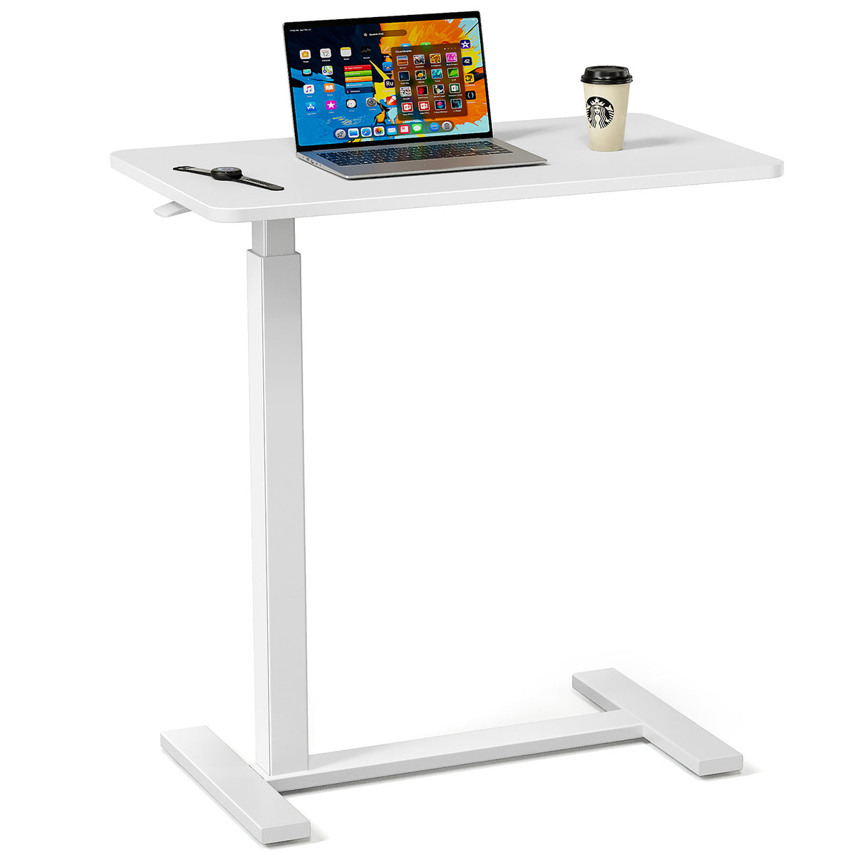 Adjustable Mobile Bed Table, Computer Desk, Mobile Standing Table - Nook & Nest