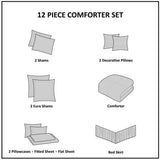 California King Comforter Set - 12-Piece Blue Bedding Collection - Nook & Nest