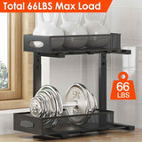2-Piece Under-Sink Pull-Out Organizer Shelf - Nook & Nest