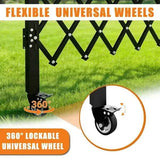 Expandable Rolling Security Gate – Scissor Accordion Design, Locking C - Nook & Nest