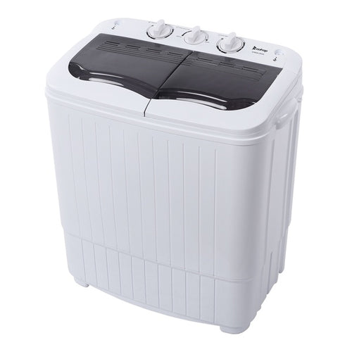 Effortless Laundry with the Semi-Automatic Gray Cover Washing Machine - Nook & Nest