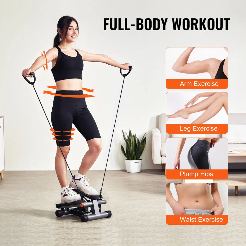 Hydraulic Mini Stair Stepper, with Resistance Band - Nook & Nest