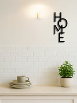 Metal Wall Decor HOME Sign - Unique Wall Art for Bedroom Decoration & Thoughtful Gifts - Nook & Nest