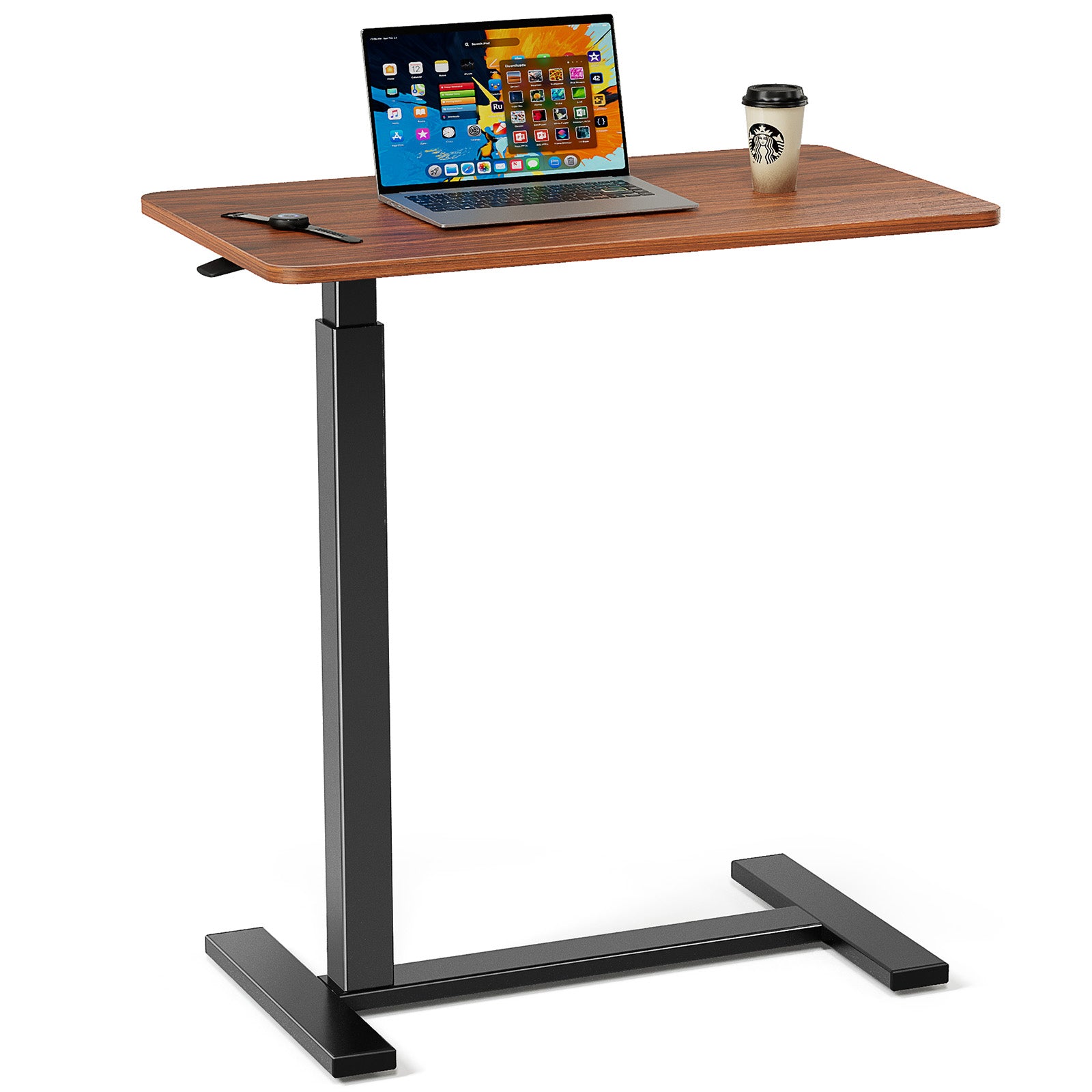 Adjustable Mobile Bed Table, Computer Desk, Mobile Standing Table - Nook & Nest