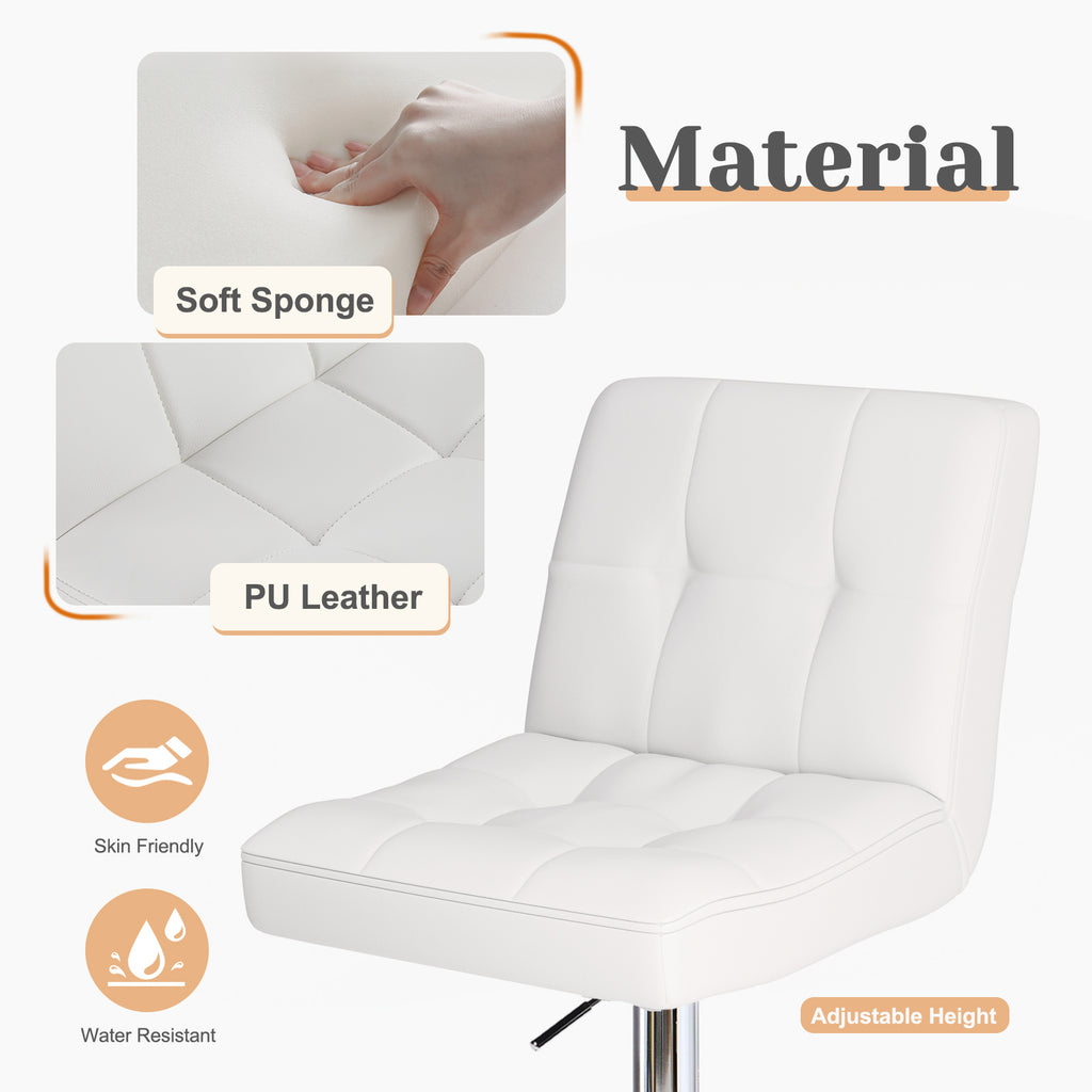 Square Cushion Bar Stool With Backrest - Nook & Nest