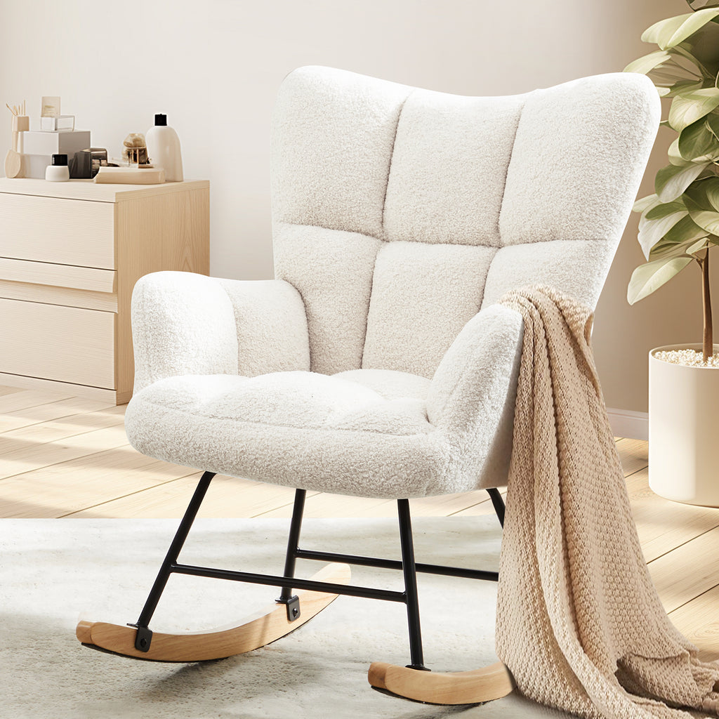 Teddy Fabric Gliding Rocking Chair - Nook & Nest
