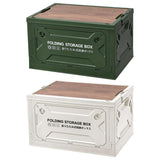 Collapsible Storage Crate – MDF Wood Lid, 41 QT, 66 lb, 4 Side Doors, Nook & Nest