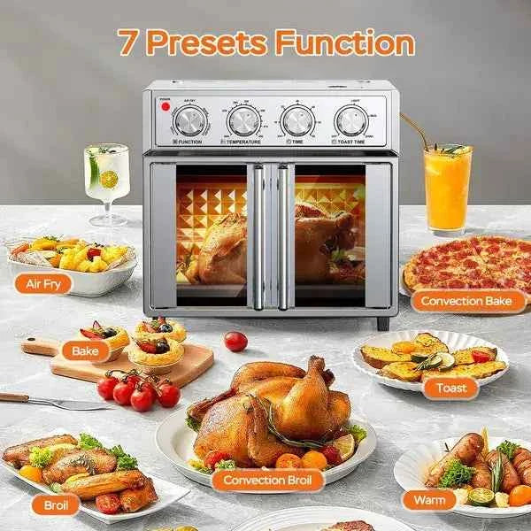 Transform Your Cooking with the Air Fryer Toaster Oven Combo - 26L Convection French Door - Nook & Nest