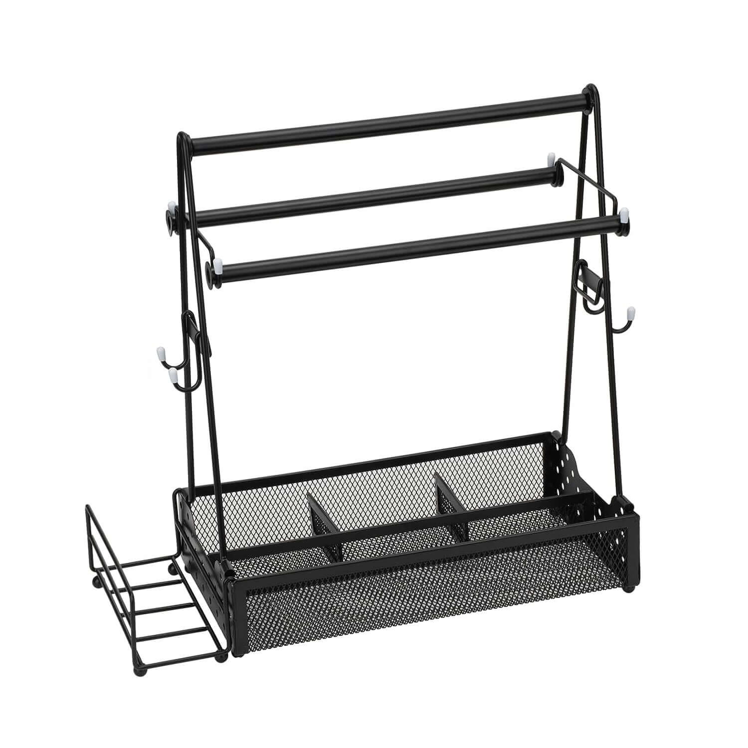 Metal BBQ Organizer: The Essential Grill Utensil Caddy with Paper Towel Holder - Nook & Nest
