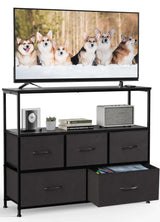Tall Fabric Storage Tower with Drawers, Multiple Colors - Nook & Nest