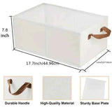 Foldable Clothes Storage Box with Clear Window, Nano White & Linen - Nook & Nest